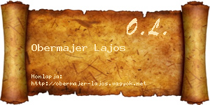 Obermajer Lajos névjegykártya