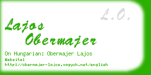 lajos obermajer business card